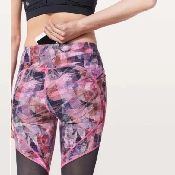 Lululemon On Pace Crop *21" Sun Dazed Multi Pink Size 6 - Picture 3 of 10